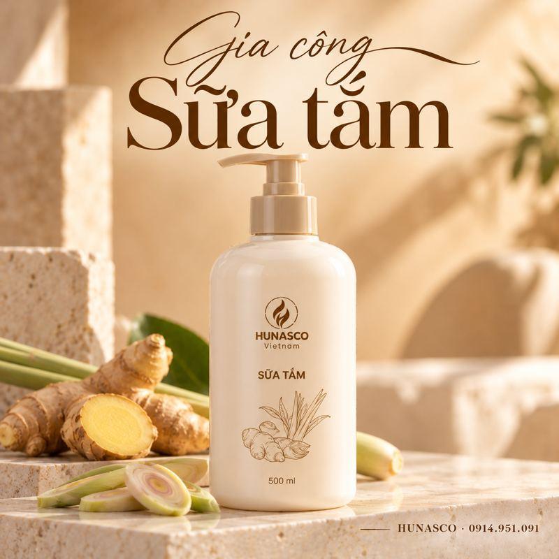 Gia công sữa tắm thảo dược