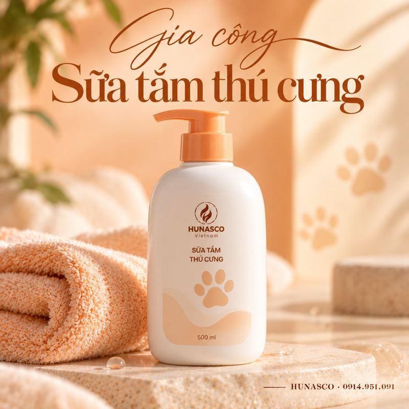Gia công sữa tắm thú cưng lưu hương